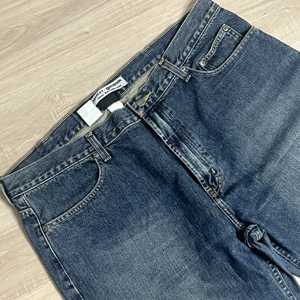 Harley-Davidson Men's Boot Cut Jeans 40x32(Fits 40x30)Blue Classic‎ Rise Denim